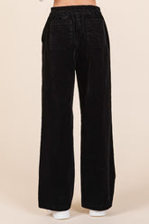 Mittoshop Corduroy Elastic Waist Pants - Comfortable & Stylish Knit Fabric